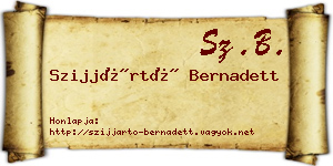 Szijjártó Bernadett névjegykártya
