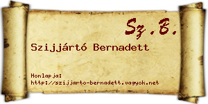 Szijjártó Bernadett névjegykártya